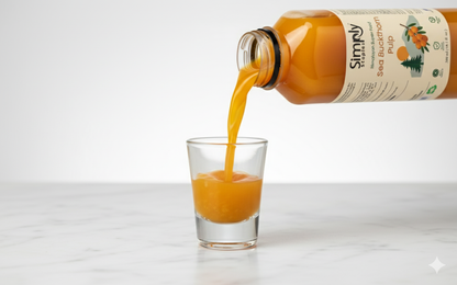 Simply Staples Sea Buckthorn Pulp 300 ml - Rich in Vitamin C, Omega 3,6,7 and 9 and Antioxidants)